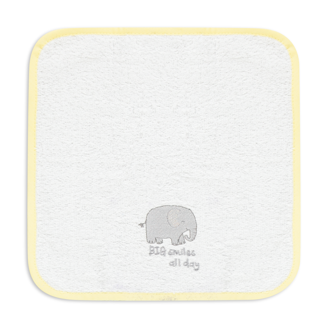 LEMON SAFARI 2PK FACE CLOTHS EMBROIDERY-LEMON-ONE SIZE