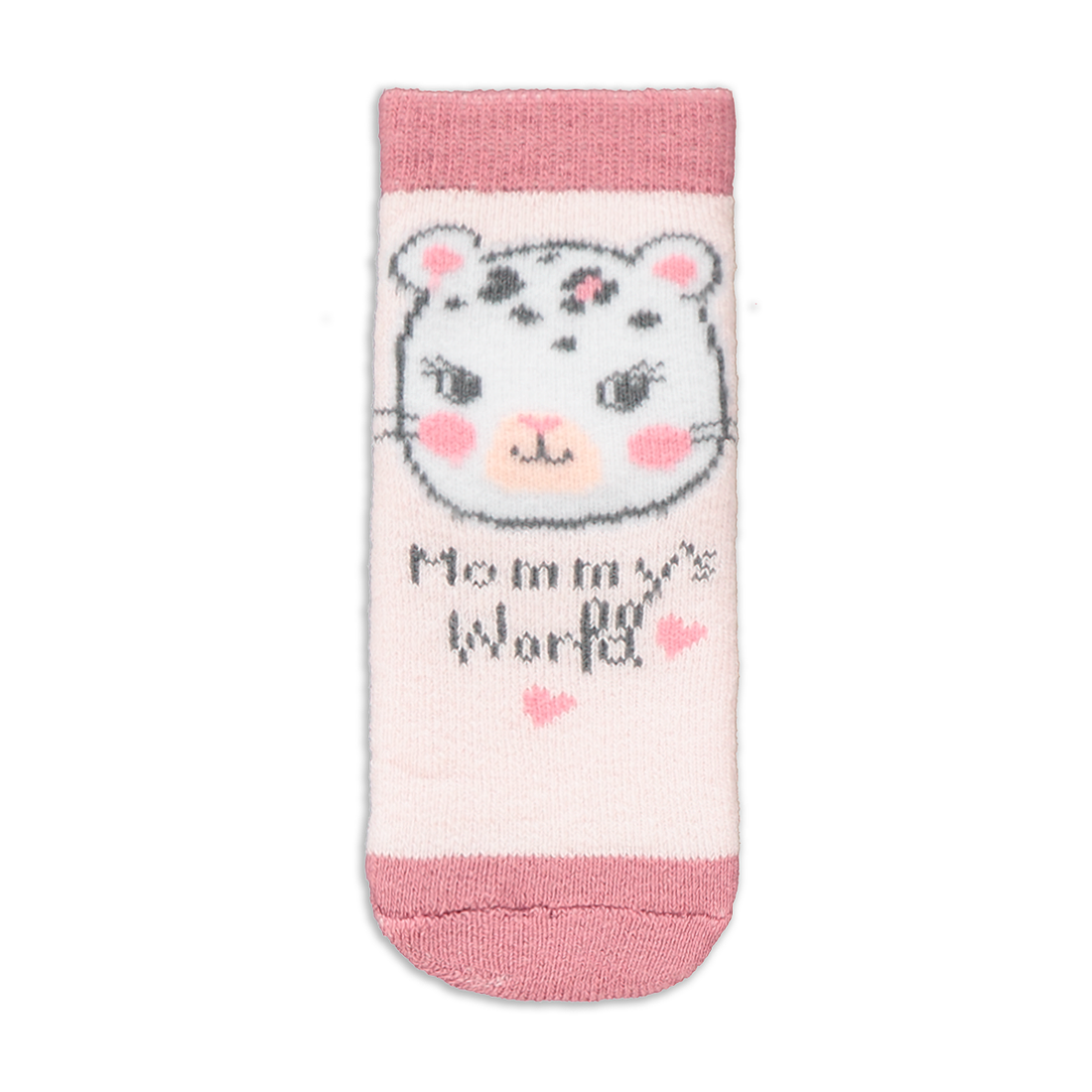 PINK ANIMAL PRINT NB 5PK SOCKS-LIGHT PINK-NEW BORN