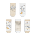 BEIGE SAFARI PRINT NB 5PK SOCKS-BEIGE-NEW BORN