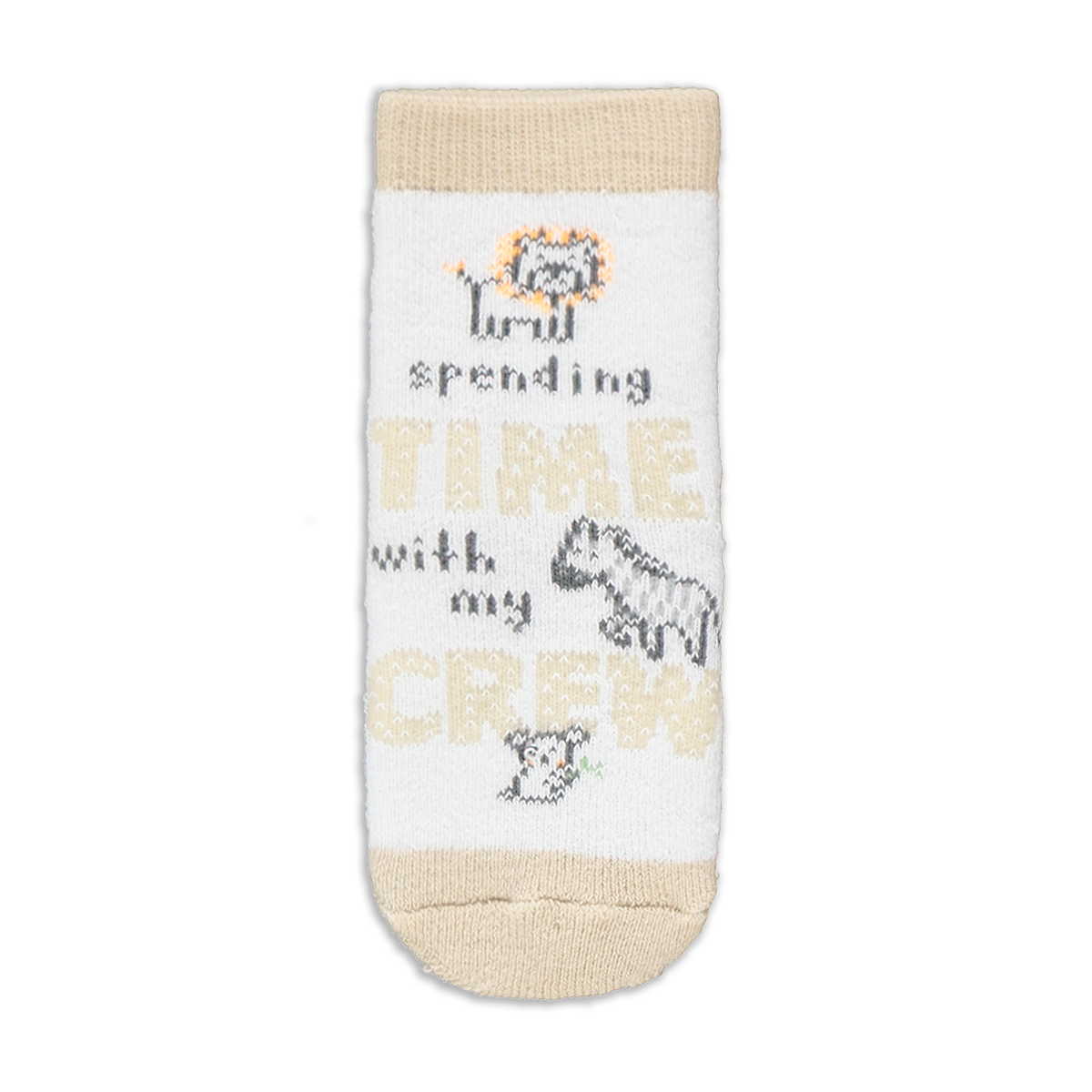 BEIGE SAFARI PRINT NB 5PK SOCKS-BEIGE-NEW BORN (5)