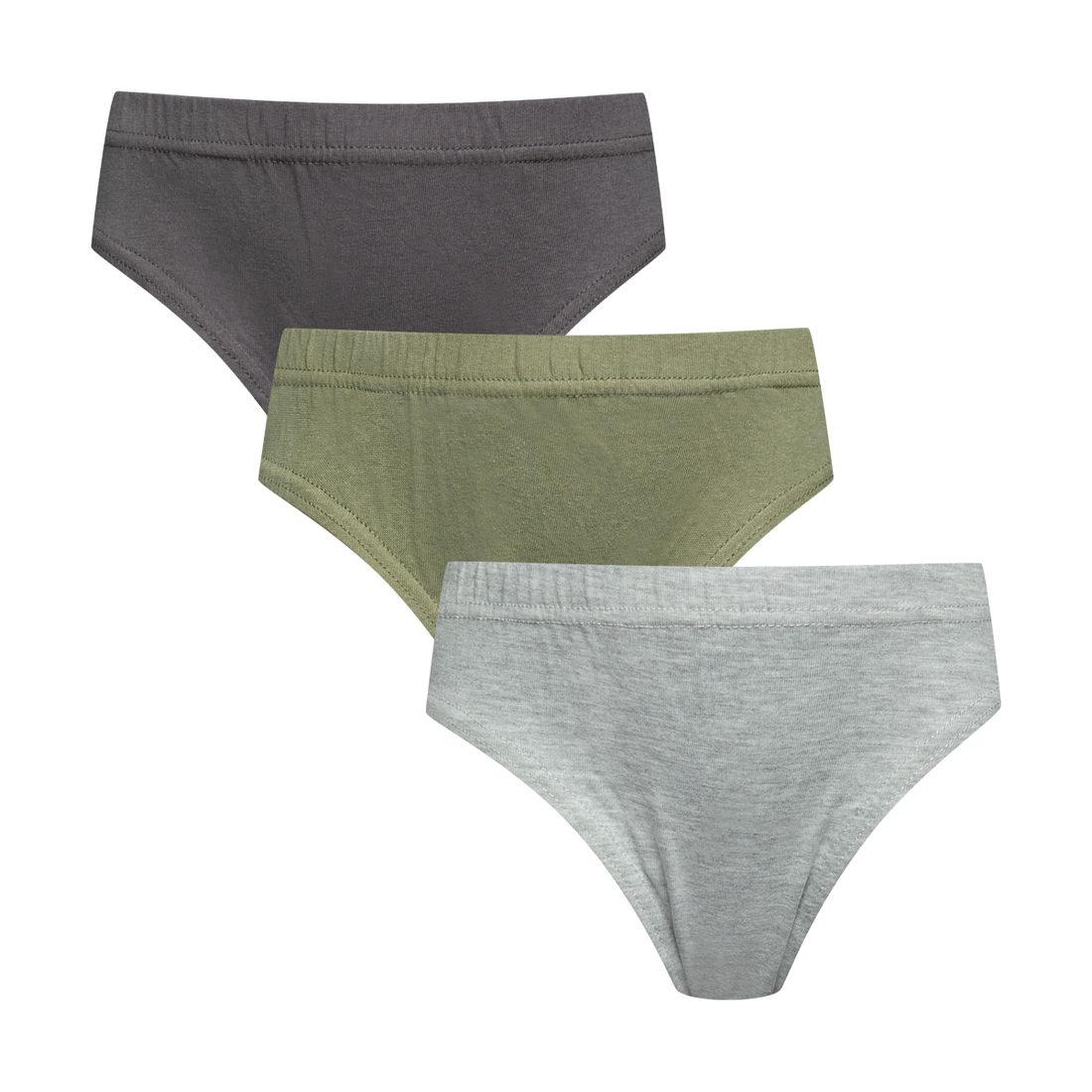 PB 3PK PLAIN MINI BRIEF GREY W22-GREY-6-7 YRS