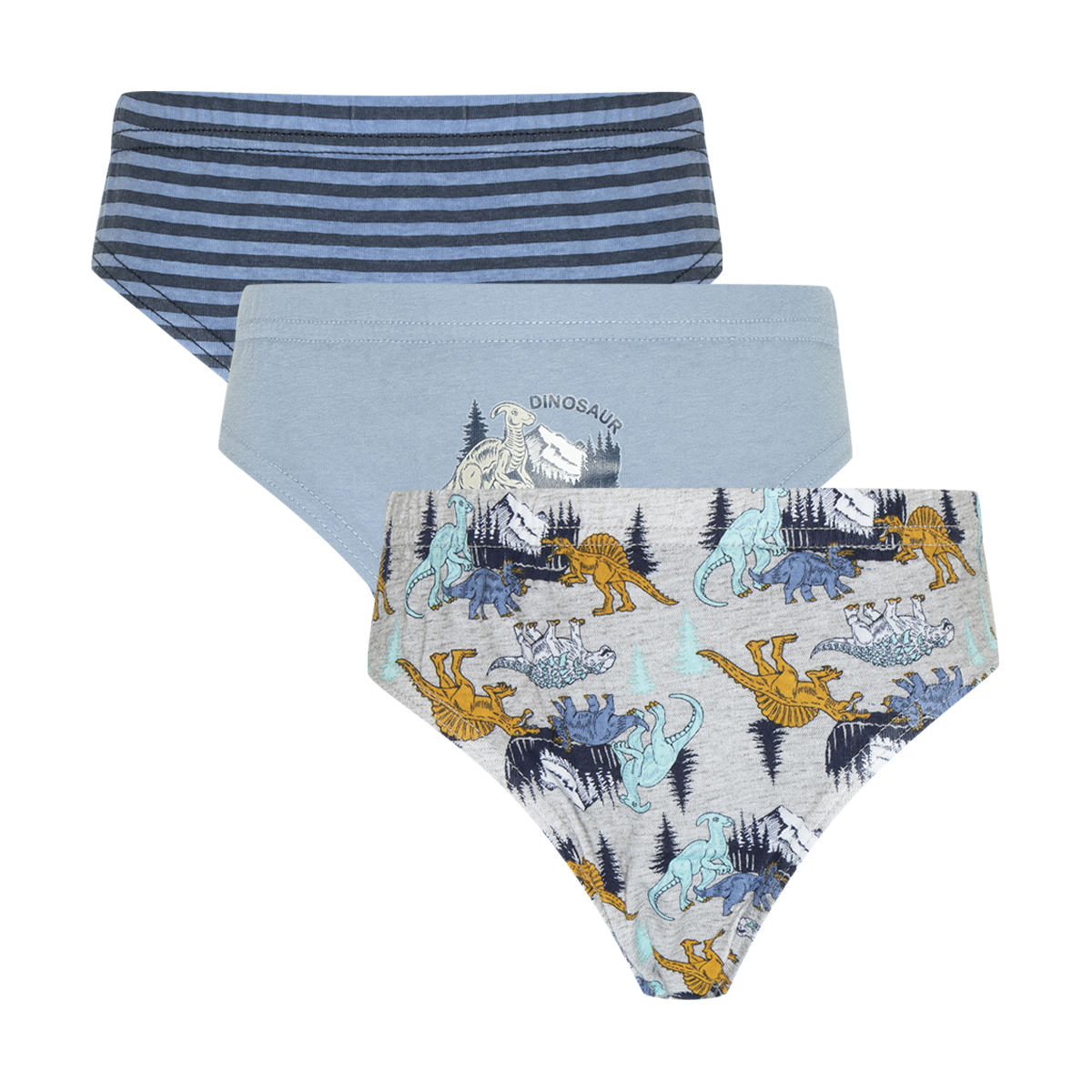 PB 3PK PRINT MINI BRIEF BLUE W22-BRIGHT BLUE-6-7 YRS