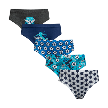 PB 5PK PRINT MINI BRIEF BLUE W22-BRIGHT BLUE-6-7 YRS