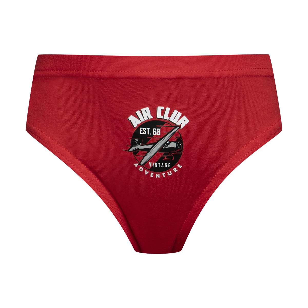 PB 5PK PRINT MINI BRIEF RED W22-BRIGHT RED-6-7 YRS (2)