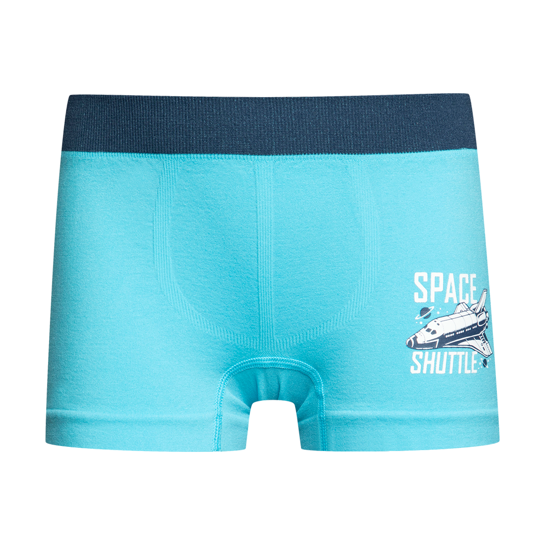 2 Pack space shuttle seamless boxer blue-TURQUOISE-5-7 YRS