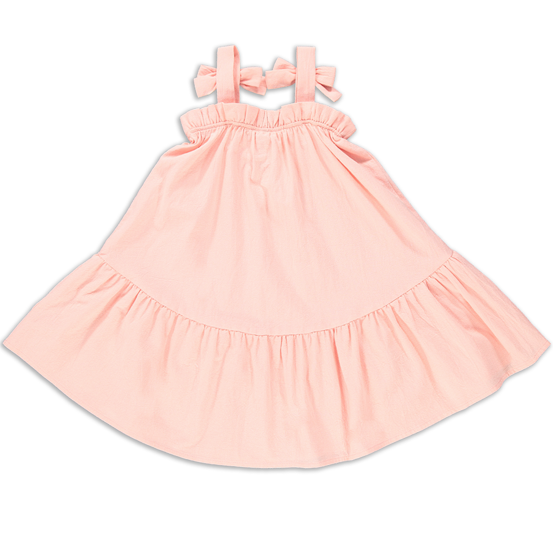 Tent Dress Peach-CORAL-3-4 YRS