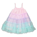 Rainbow Tiered Mesh Dress Pink Multi-MULTI-2-3 YRS