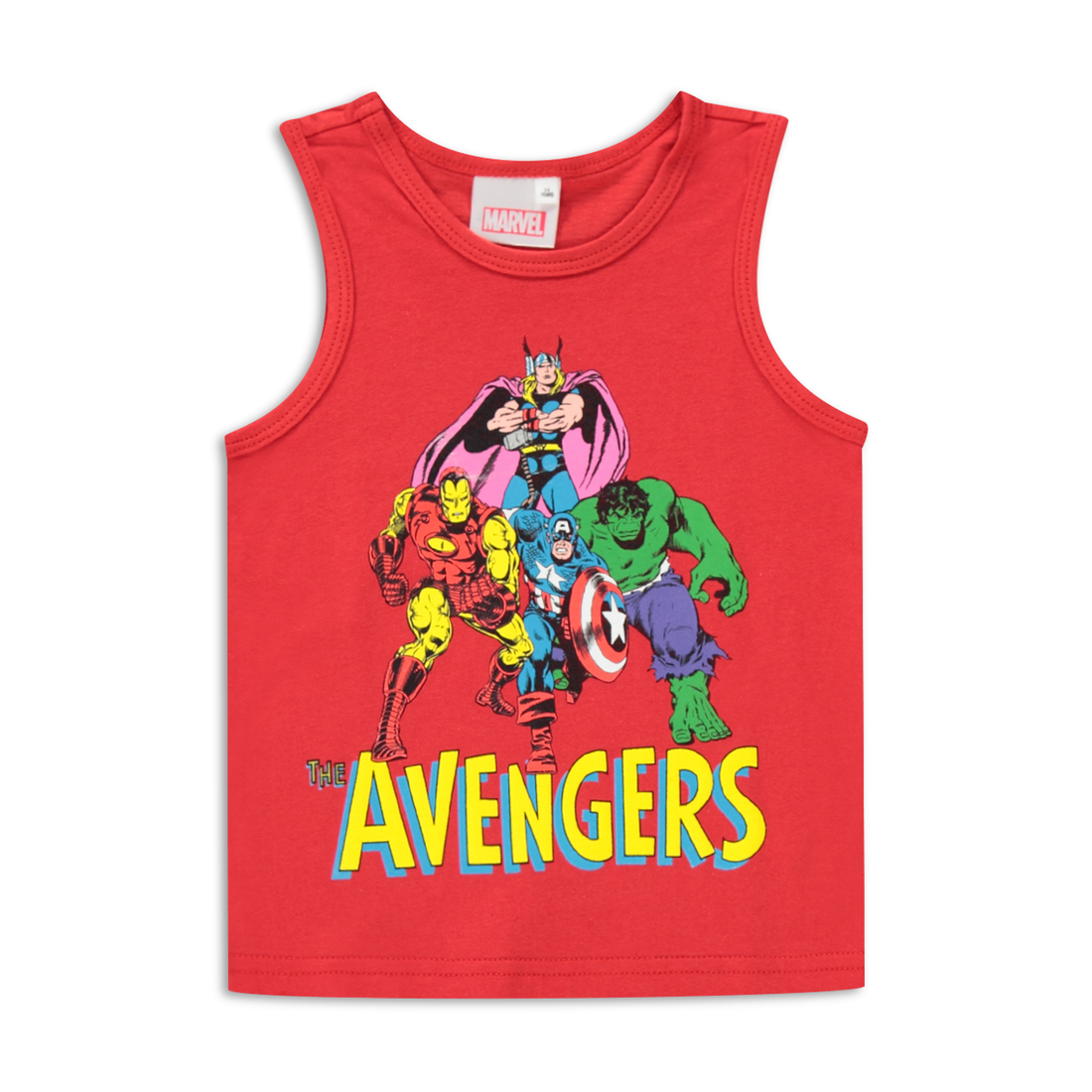 AVENGERS 2 PACK CHARACTER VEST WHITE-WHITE-2-3 YRS