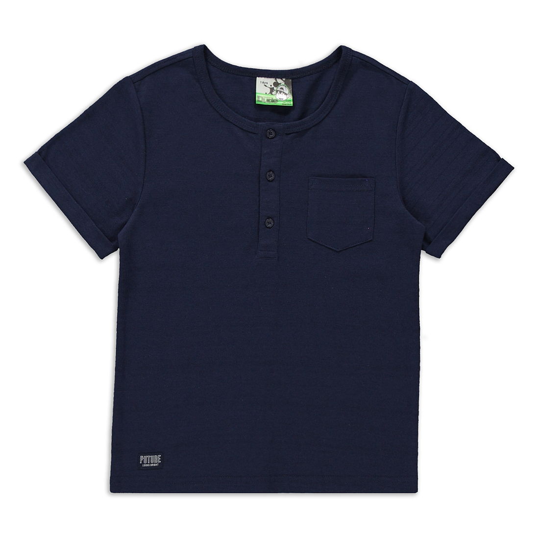 MI HENLEY T-SHIRT NAVY-NAVY-2-3 YRS