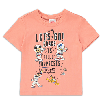 MICKEY MOUSE T-SHIRT CORAL-CORAL-2-3 YRS