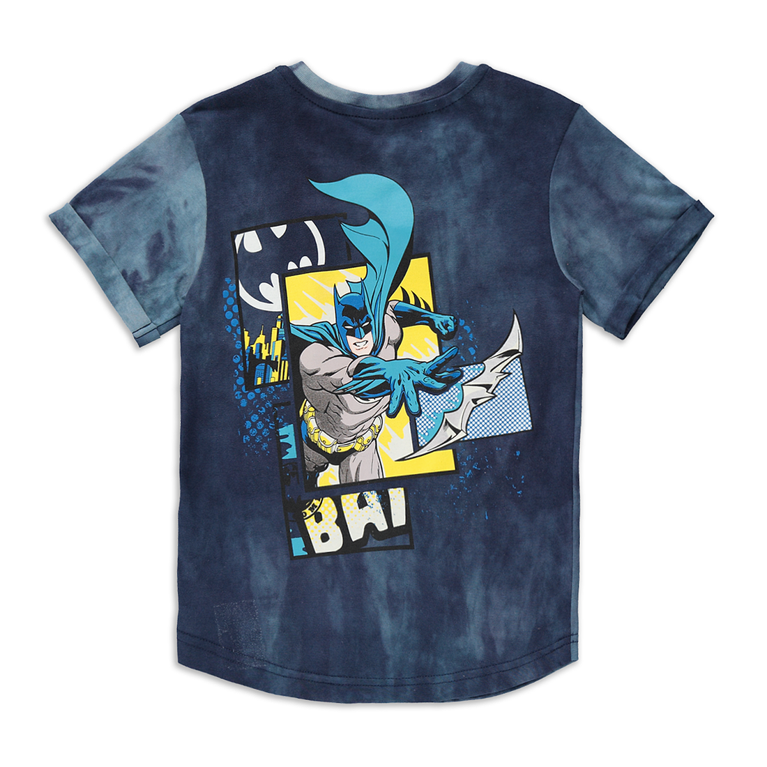 Batman front and back print tshirt blue-NAVY-2-3 YRS