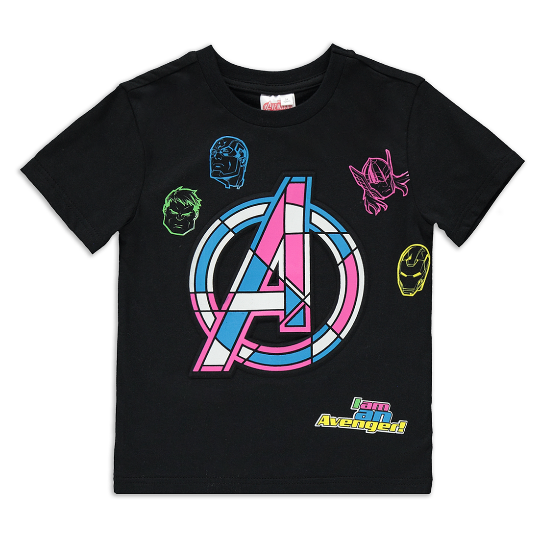 AVENGERS EMBOSSED T-SHIRT BLACK-BLACK-2-3 YRS