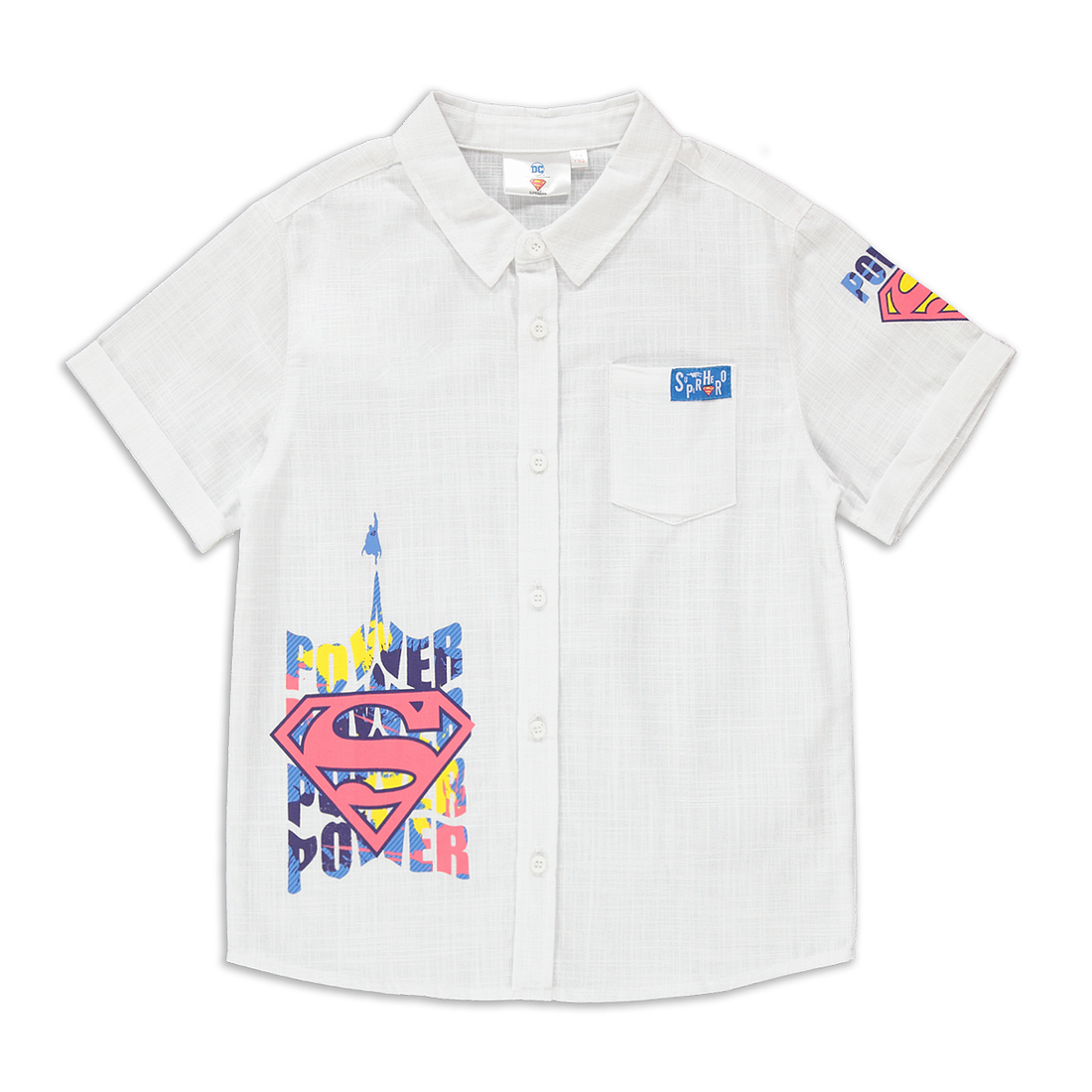 Superhero shirt  white-WHITE-2-3 YRS