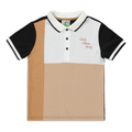 Colour block golfer black and camel-CAMEL-2-3 YRS