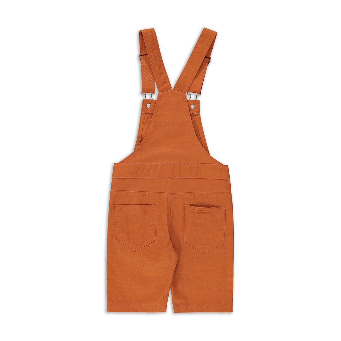 Linen dungaree rust-RUST-3-4 YRS