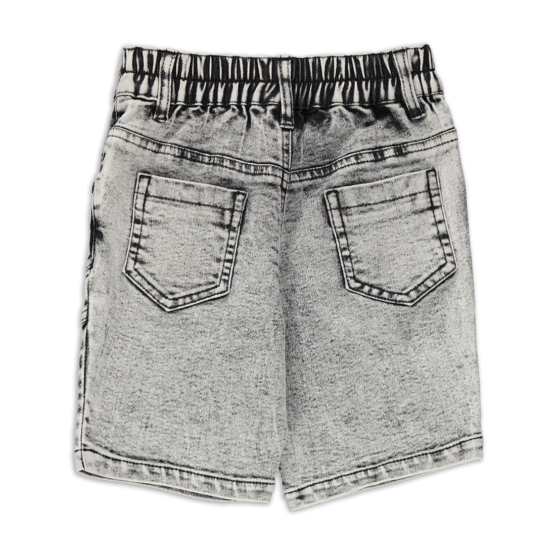 Cutline styled denim  shorts grey-GREY-2-3 YRS