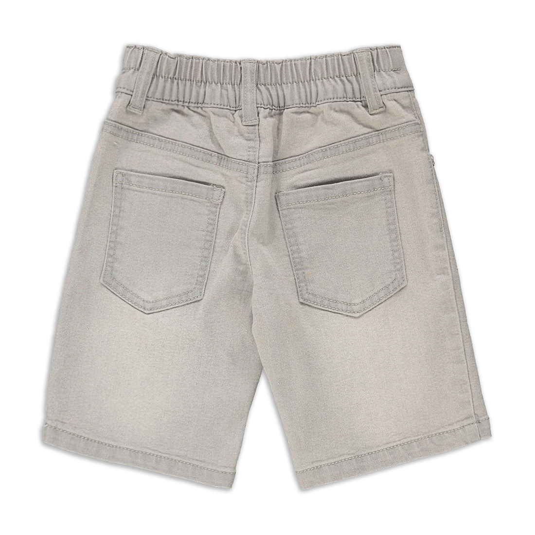 Wide leg 5 pckt denim shorts with print light grey-LIGHT GREY-2-3 YRS