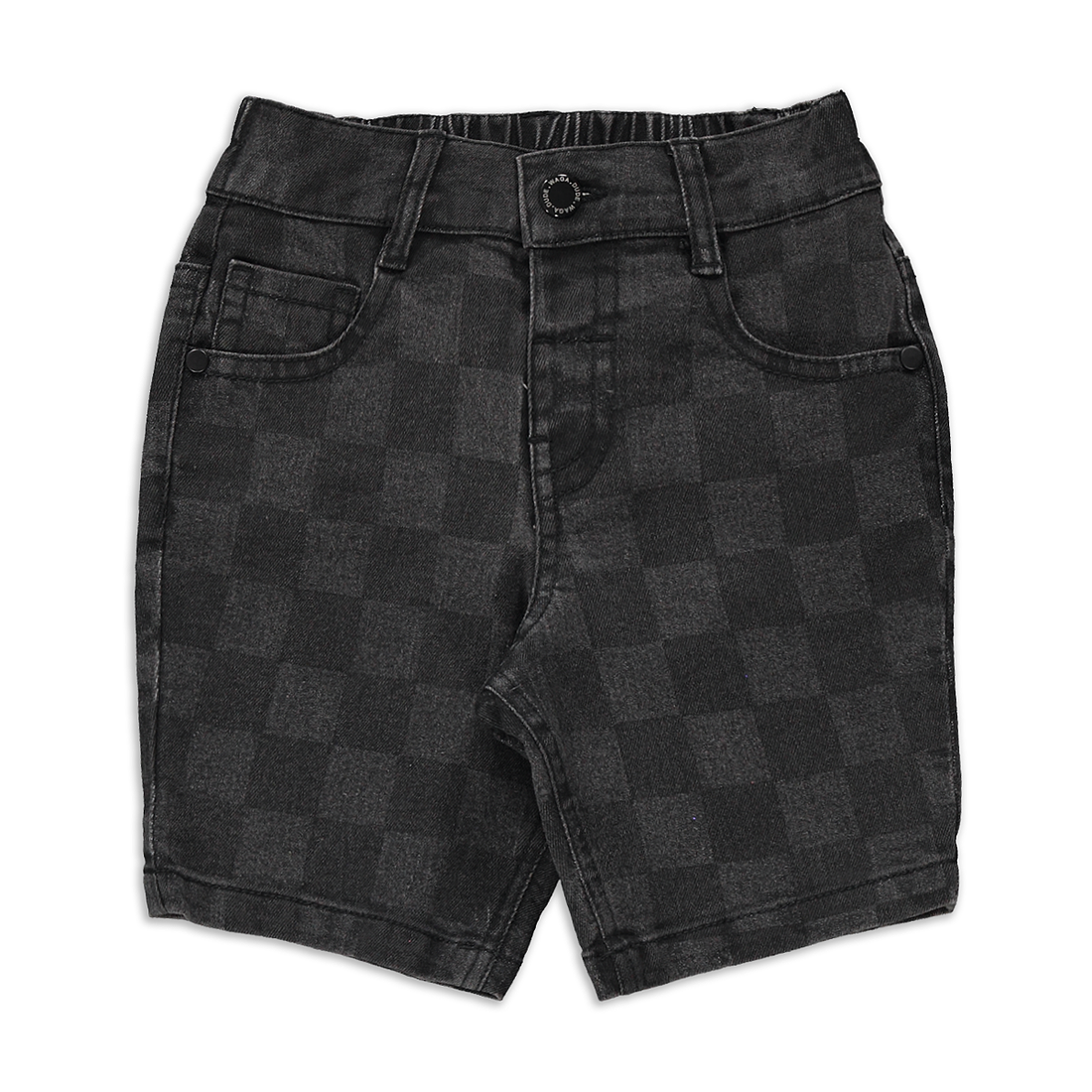 5pkt wide leg checkerboard shorts dark grey-DARK GREY-2-3 YRS