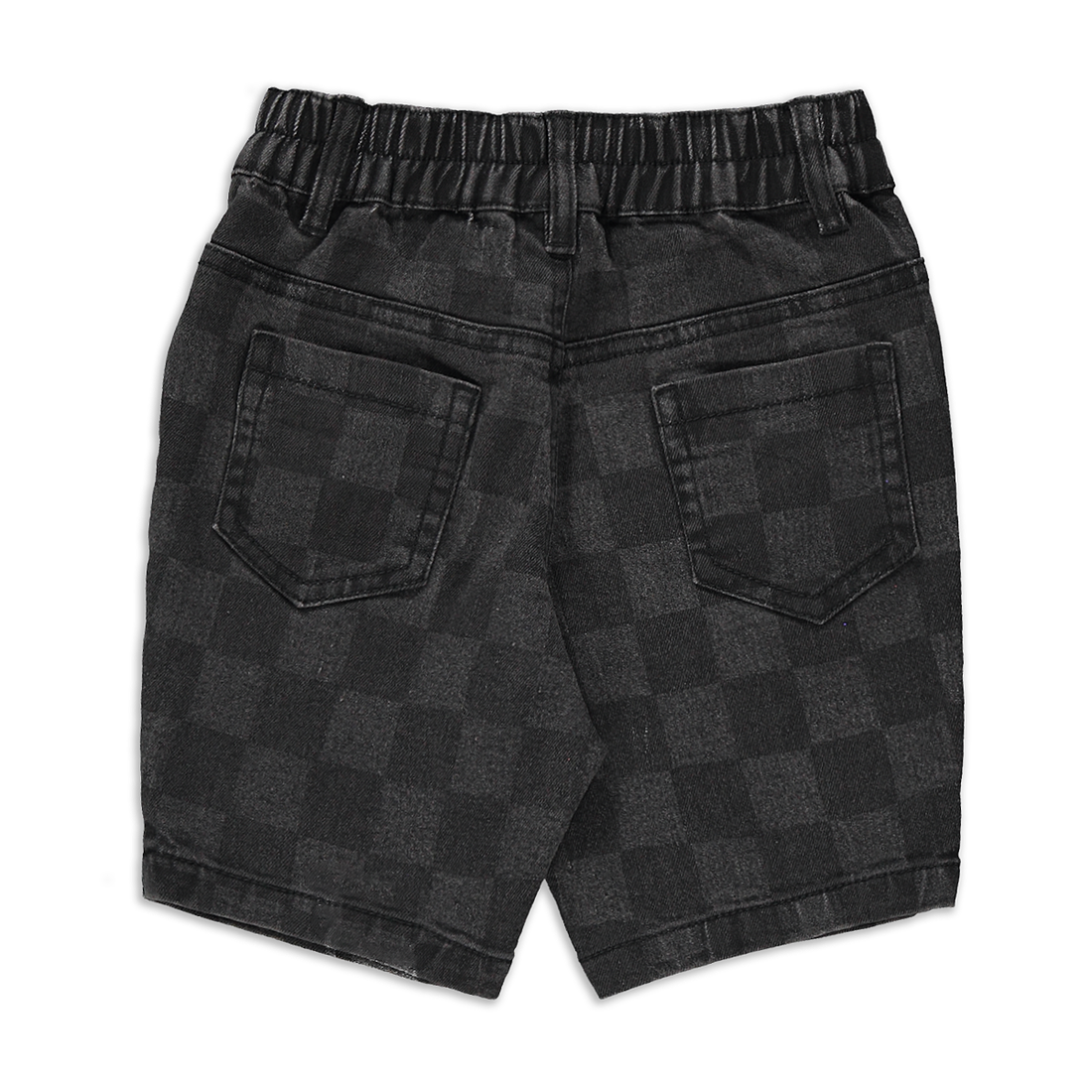 5pkt wide leg checkerboard shorts dark grey-DARK GREY-2-3 YRS