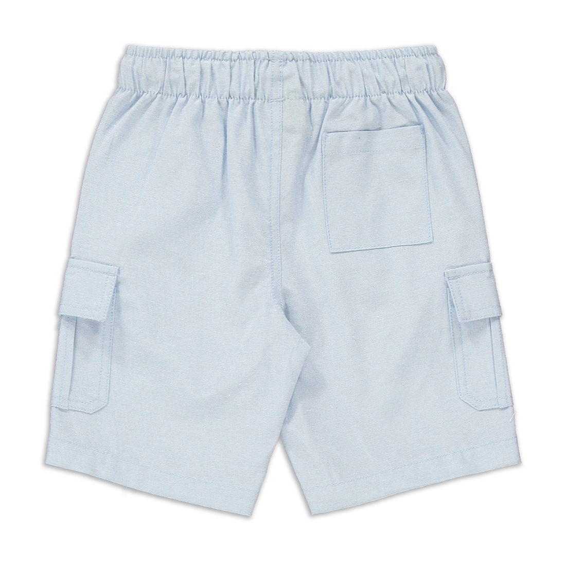 LINEN CARGO SHORTS  LIGHT BLUE-LIGHT BLUE-2-3 YRS