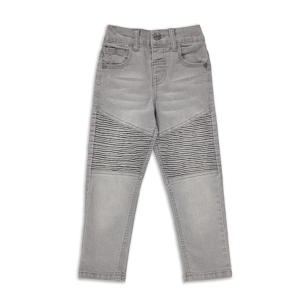 Skinny biker styled denim light blue light grey-LIGHT GREY-2-3 YRS