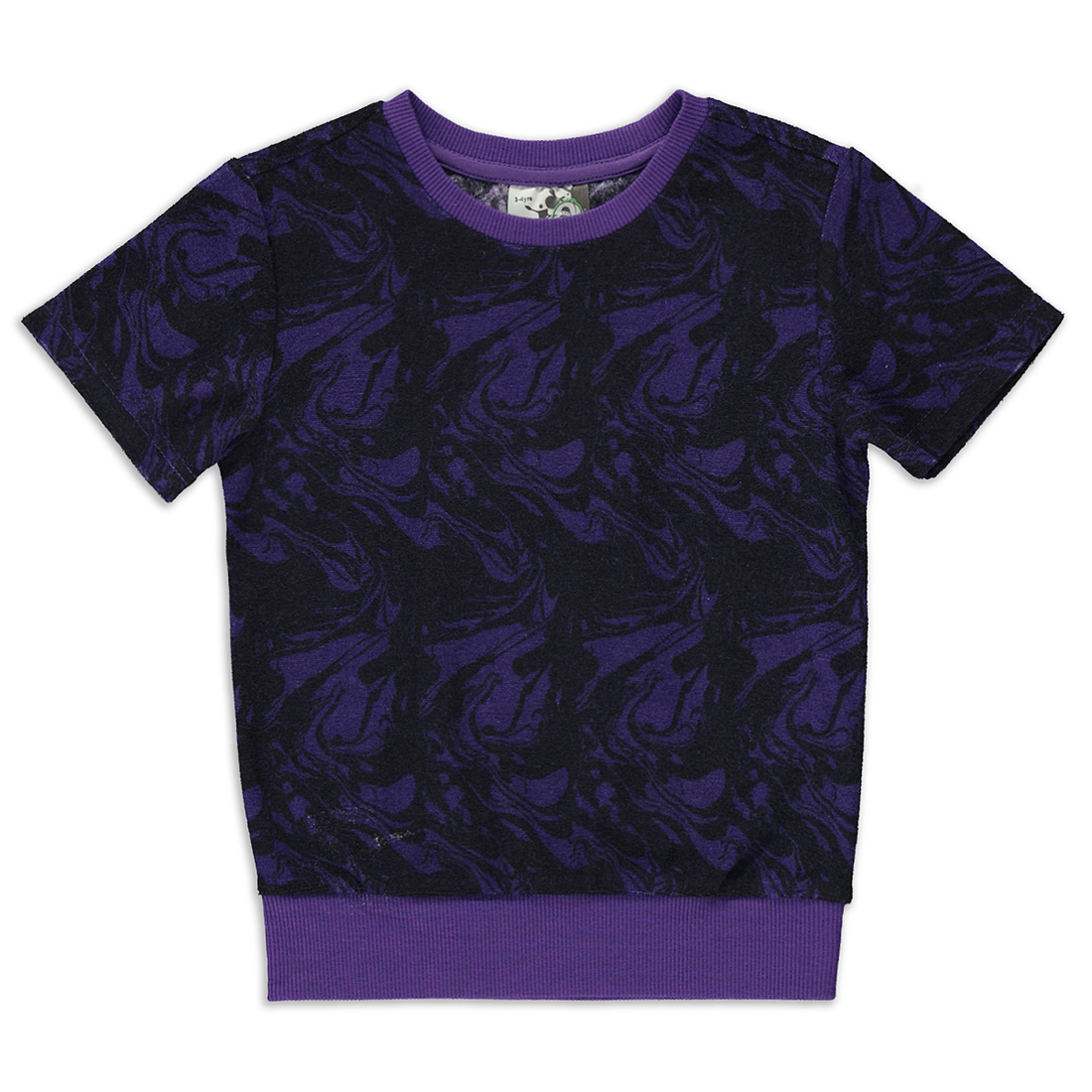 Crewneck swirl print towelling set purple-PURPLE-2-3 YRS