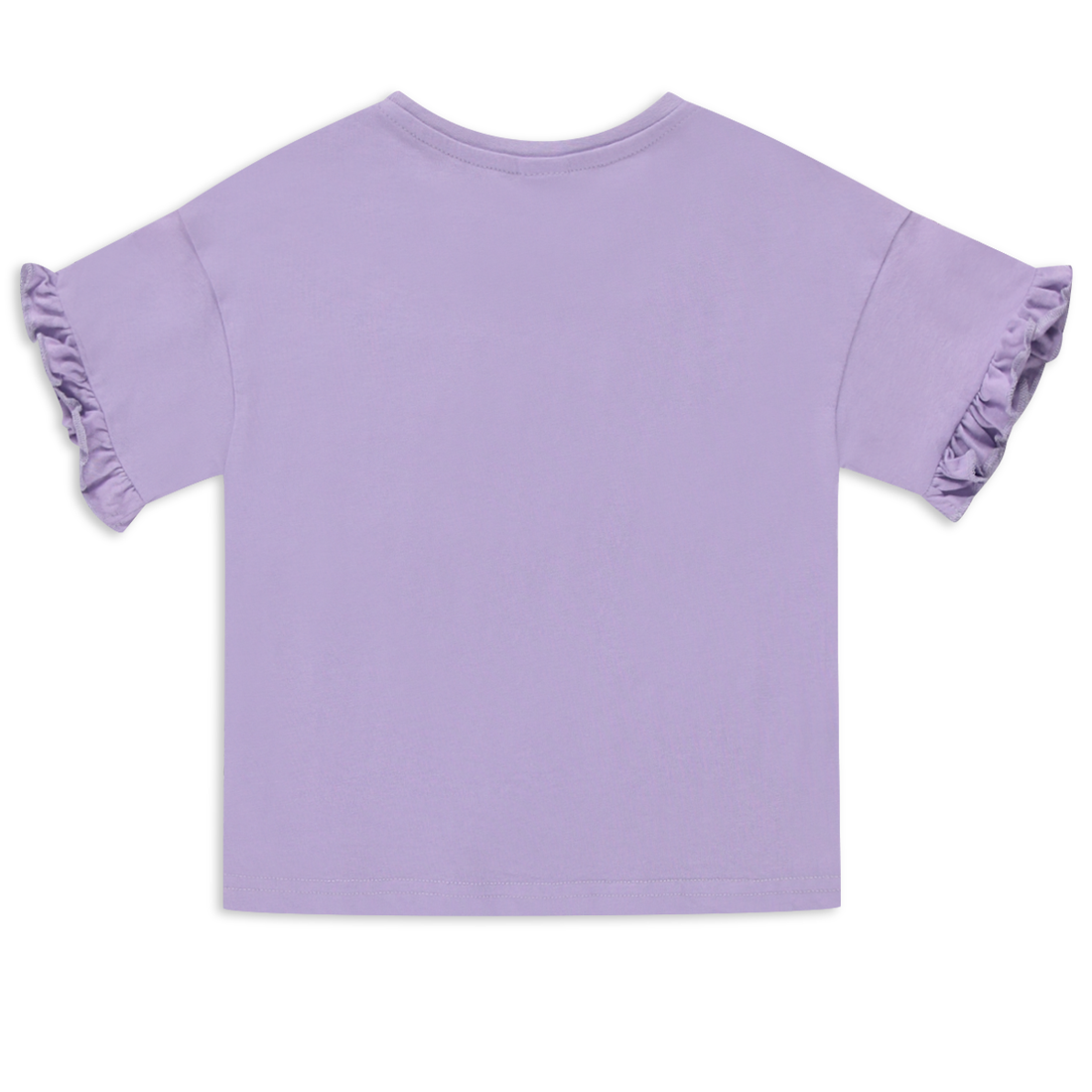 Frill sleeve slogan sequin tshirt purple-LILAC-2-3 YRS