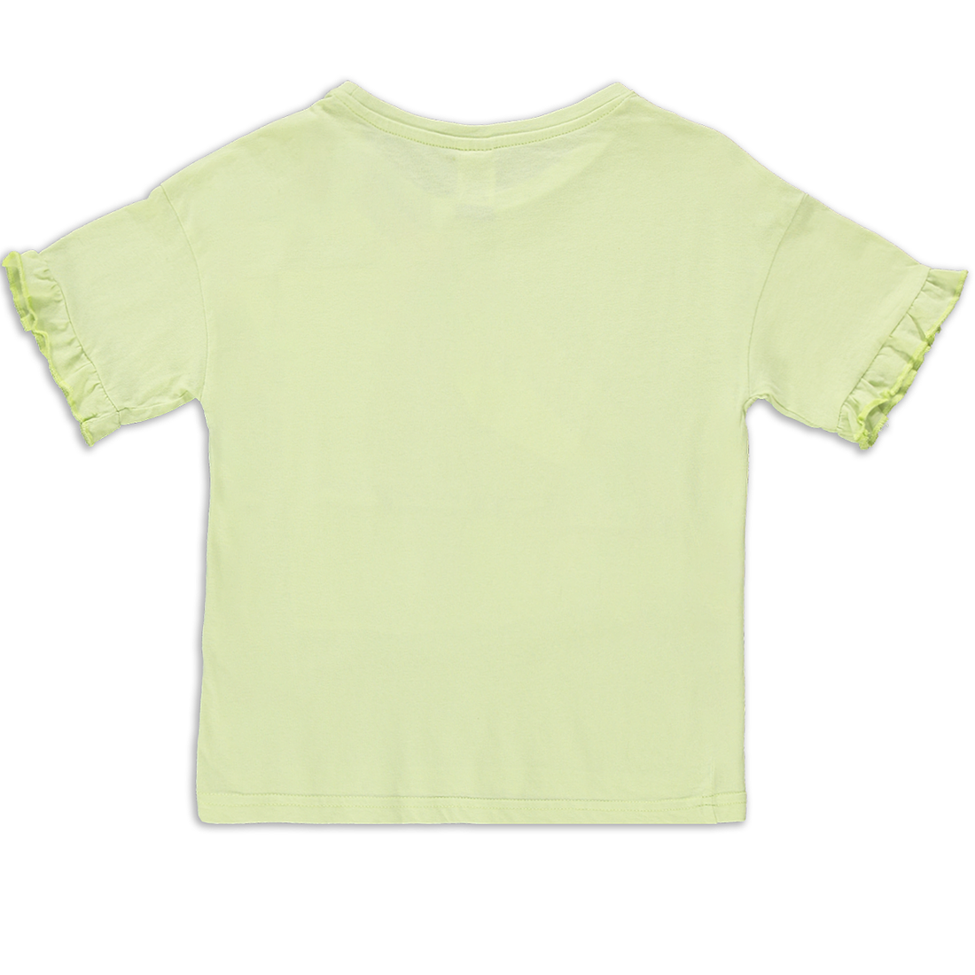 Frill sleeve parrot sequin tshirt green-LIGHT GREEN-2-3 YRS