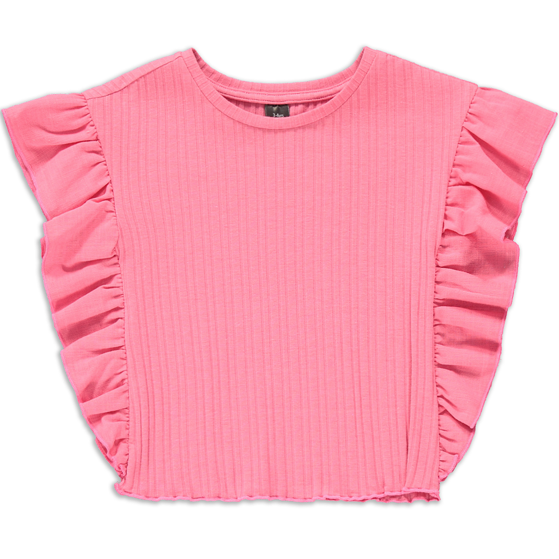 Fabric combo top pink-MID PINK-2-3 YRS