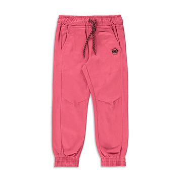 CUFFLED STRETCH TWILL JOGGER-DUSTY PINK-2-3 YRS