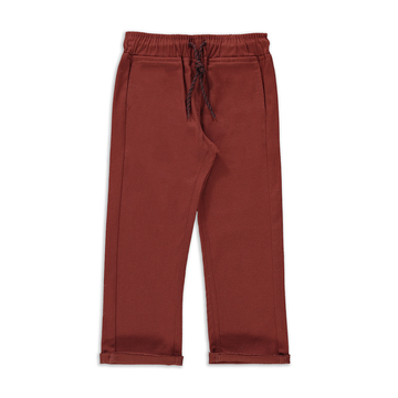 CUFFLESS STRETCH TWILL JOGGER RUST-RUST-2-3 YRS