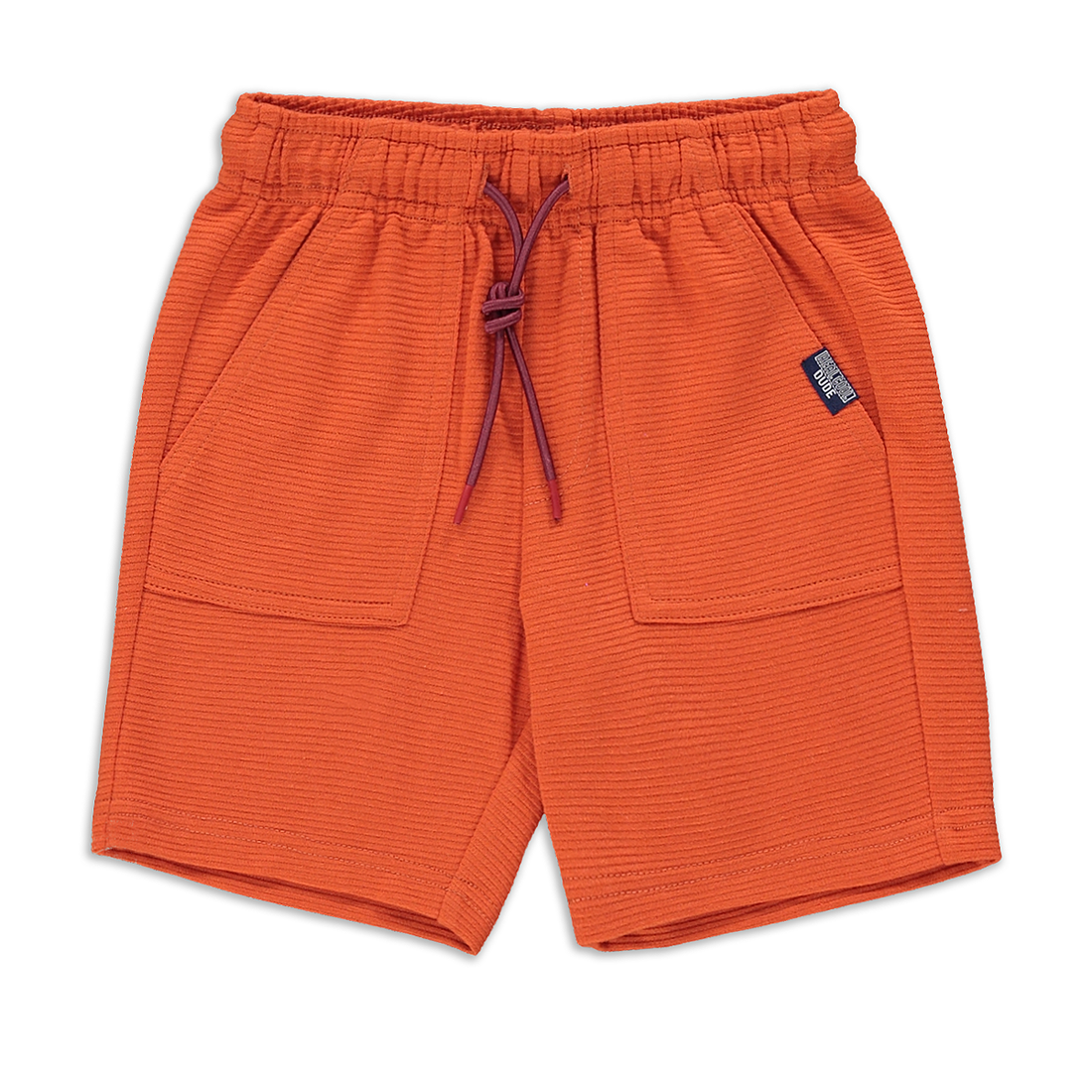 MI OTTOMAN PLAIN KNIT SHORTS BURNT ORANGE-BURNT ORANGE-2-3 YRS