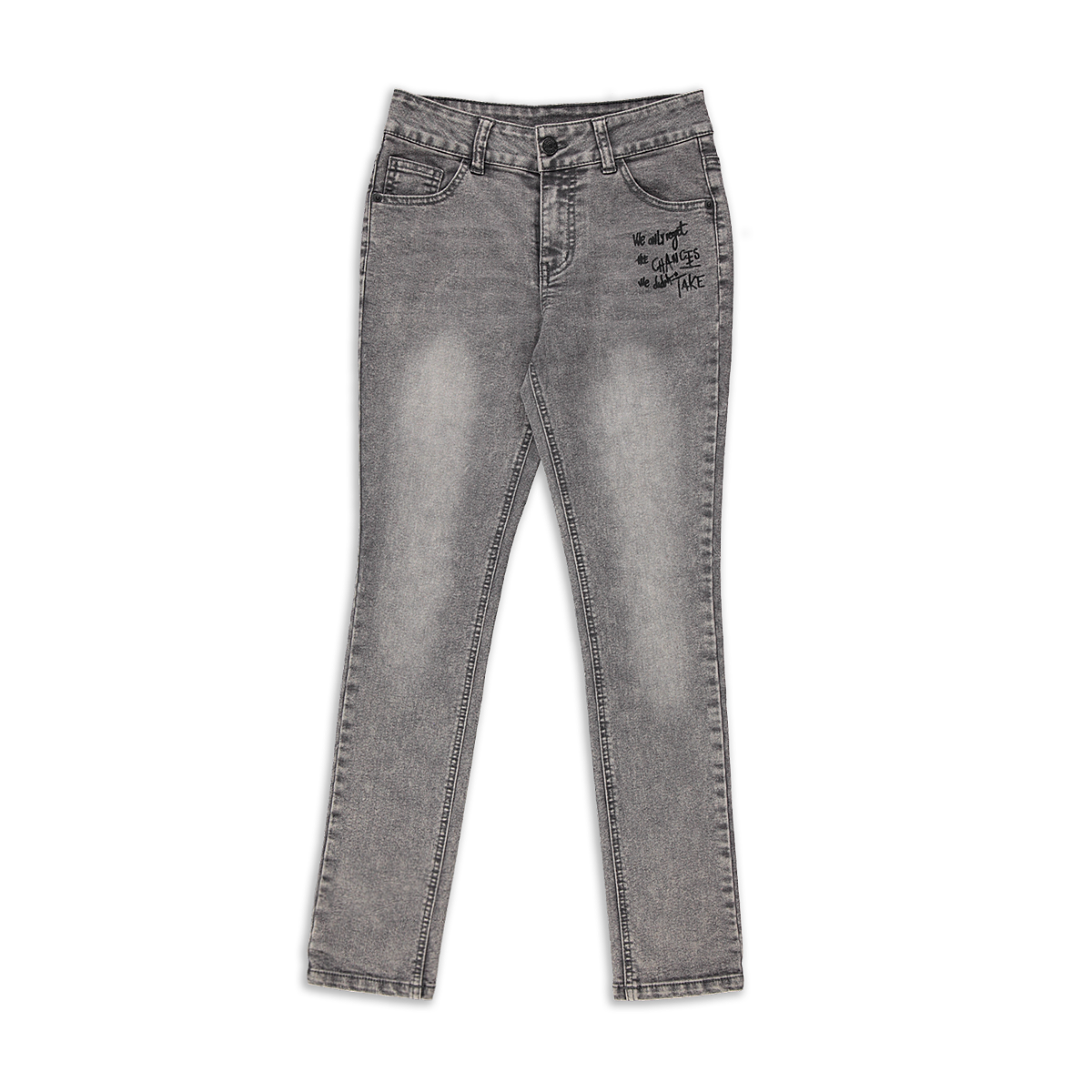 Printed skinny trouser styled denim grey-GREY-9-10 YRS