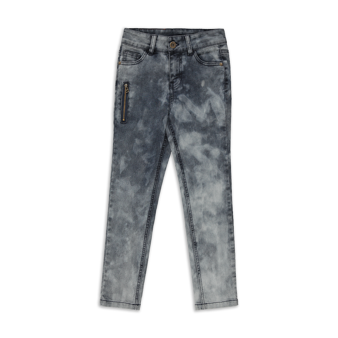 WELT POCKET WITH ZIP TAPERED STYLED DENIM I-INDIGO-9-10 YRS