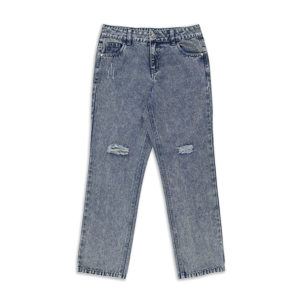 Skater trouser styled denim mid blue-MID BLUE-9-10 YRS