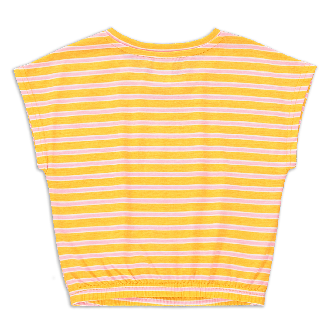 BUBBLE HEM TOP STRIPE RADIANT YELLOW-OCHRE-2-3 YRS