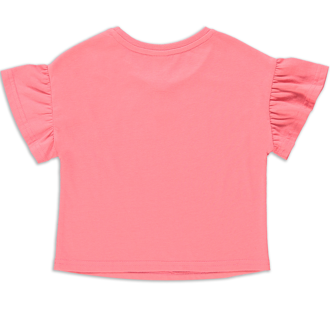 Frill Sleeve Top Slogan Coral-DUSTY PINK-2-3 YRS