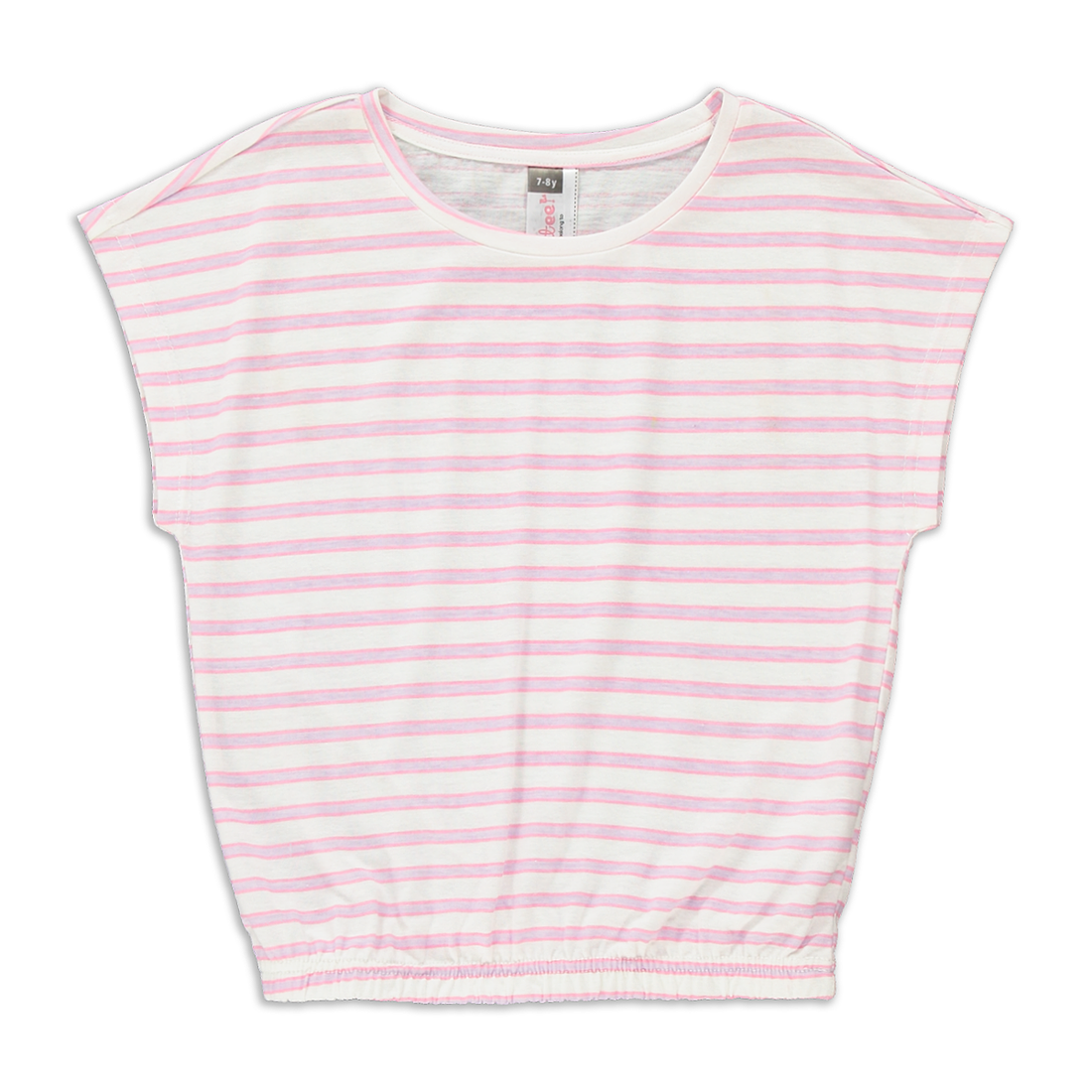 Bubble Hem Top Stripe Lilac-MILK-2-3 YRS