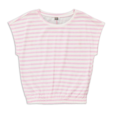 Bubble Hem Top Stripe Lilac-MILK-2-3 YRS