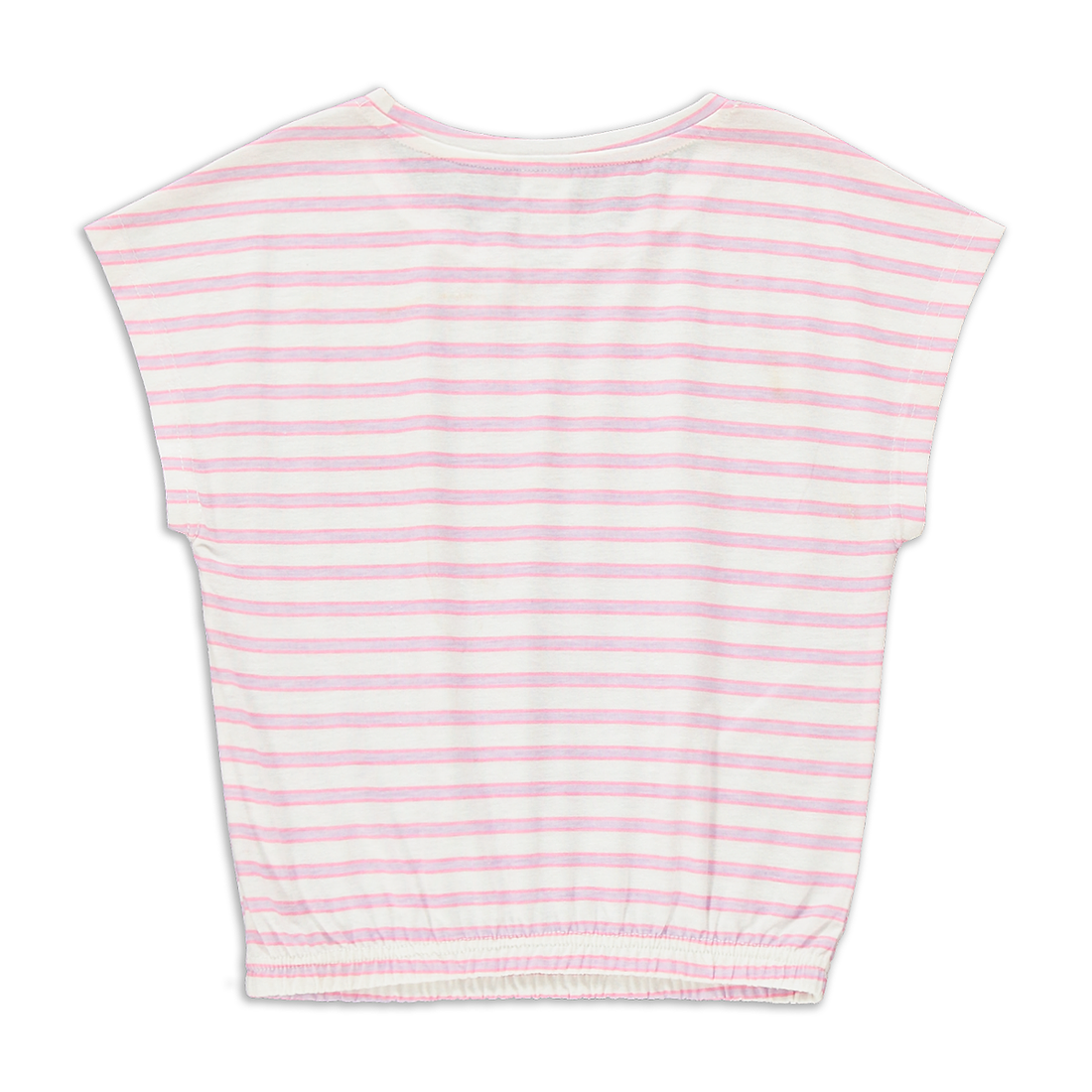 Bubble Hem Top Stripe Lilac-MILK-2-3 YRS