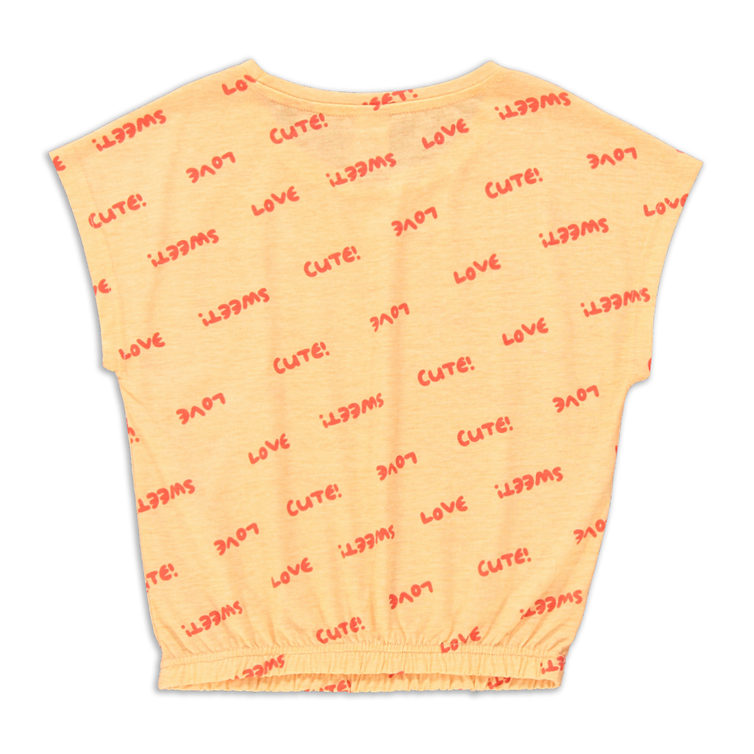 Bubble Hem Slogan Peach Cobbler-PEACH-2-3 YRS