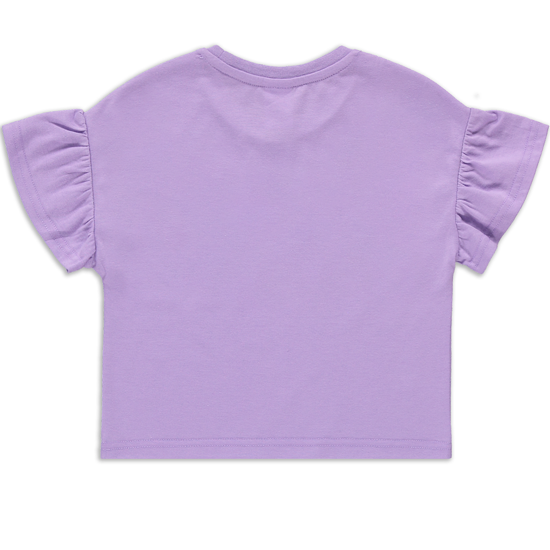 FRILL SLEEVE TOP FLOWERS PURPLE-LILAC-2-3 YRS