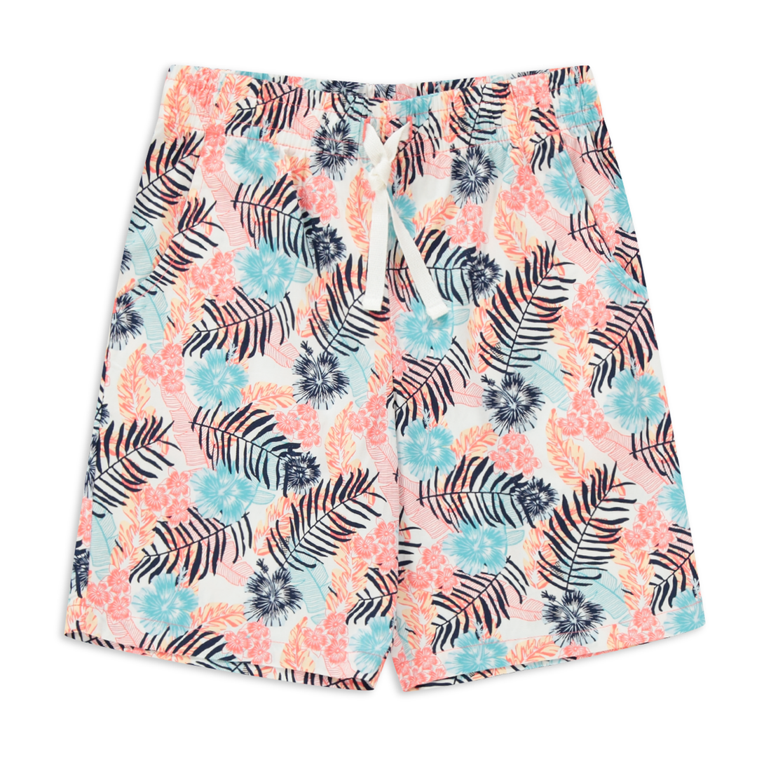 2 Pack tropical AOP woven shorts coral-MULTI-9-10 YRS