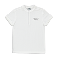 Mandarin collar button up golfer white-WHITE-7-8 YRS