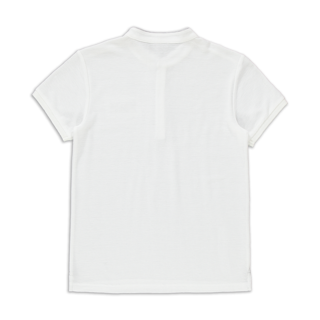 Mandarin collar button up golfer white-WHITE-7-8 YRS