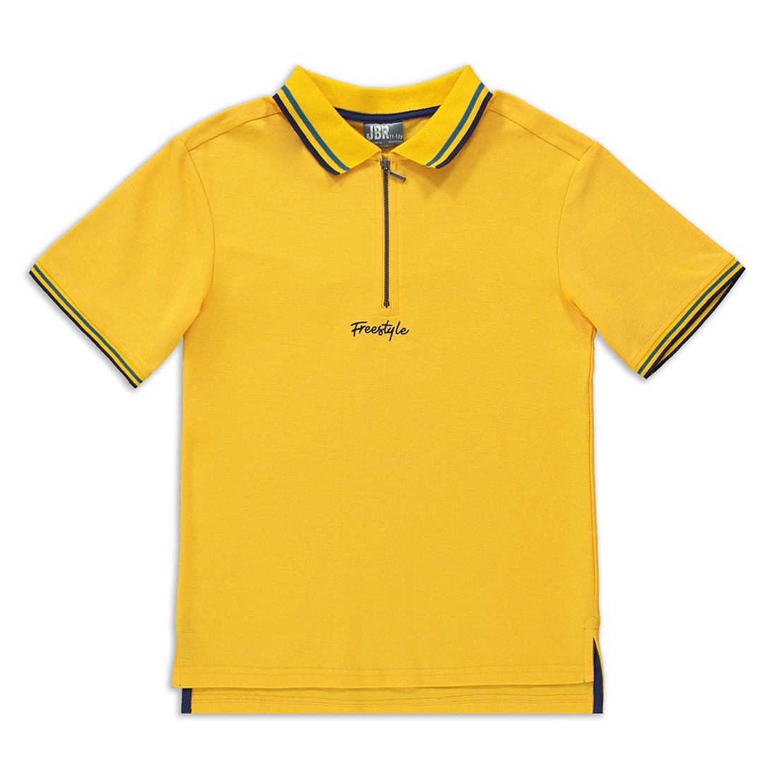 Quarter zip up pique golfer ochre-OCHRE-7-8 YRS