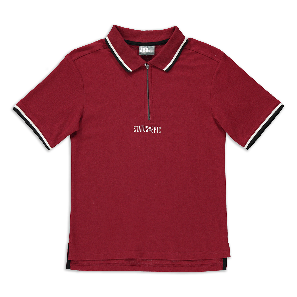 Quarter zip up pique golfer burgundy-BURGUNDY-7-8 YRS