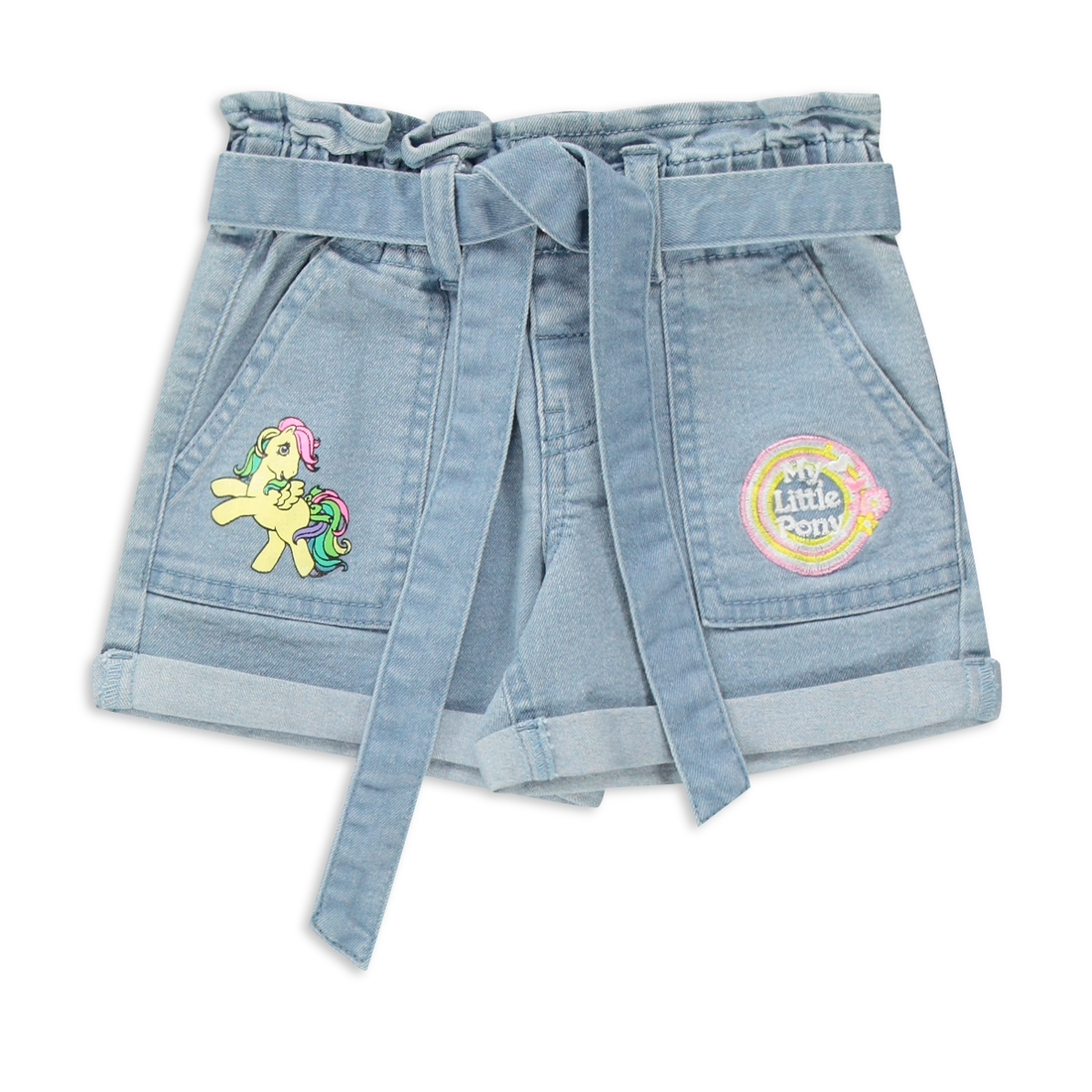 My Little Pony denim shorts light wash-LIGHT BLUE-3-4 YRS