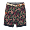 Tropical styled woven short navy-ASSORTED-7-8 YRS