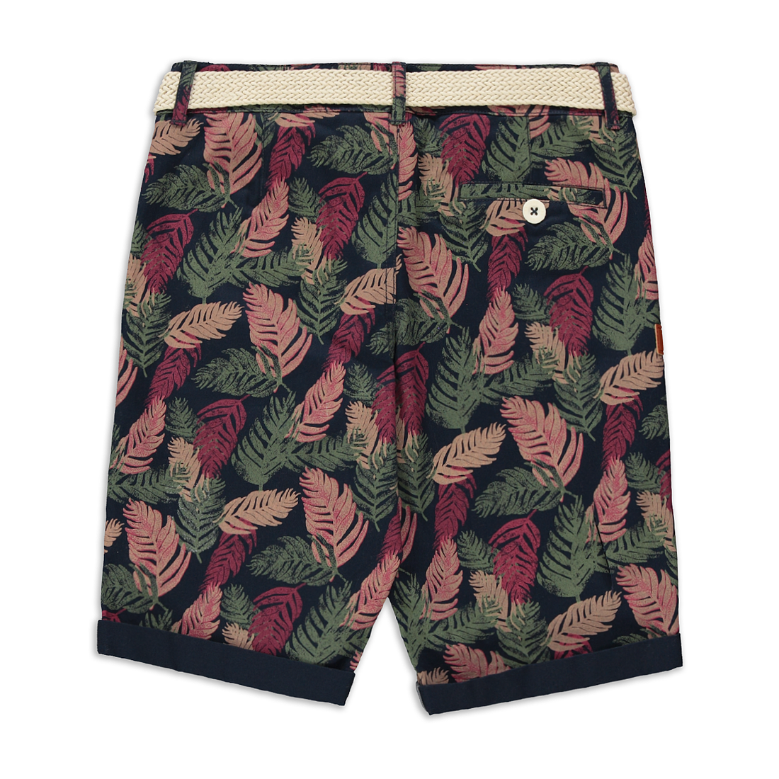 Tropical styled woven short navy-ASSORTED-7-8 YRS